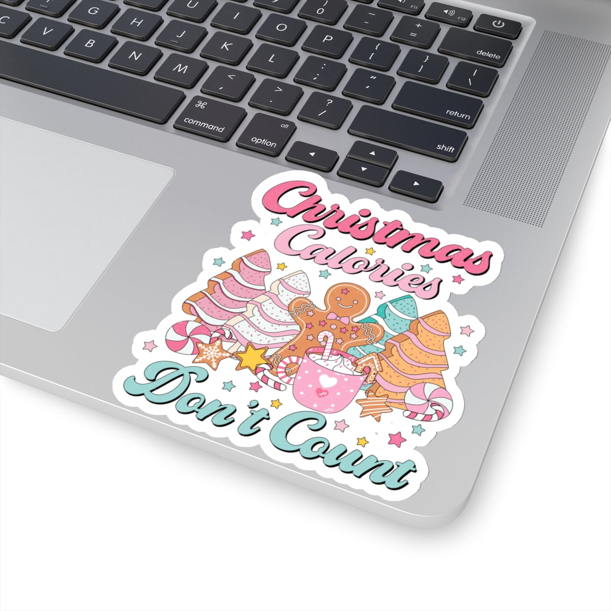 Kiss-Cut Stickers - Christmas Calories Don't Count, Christmas Cookies