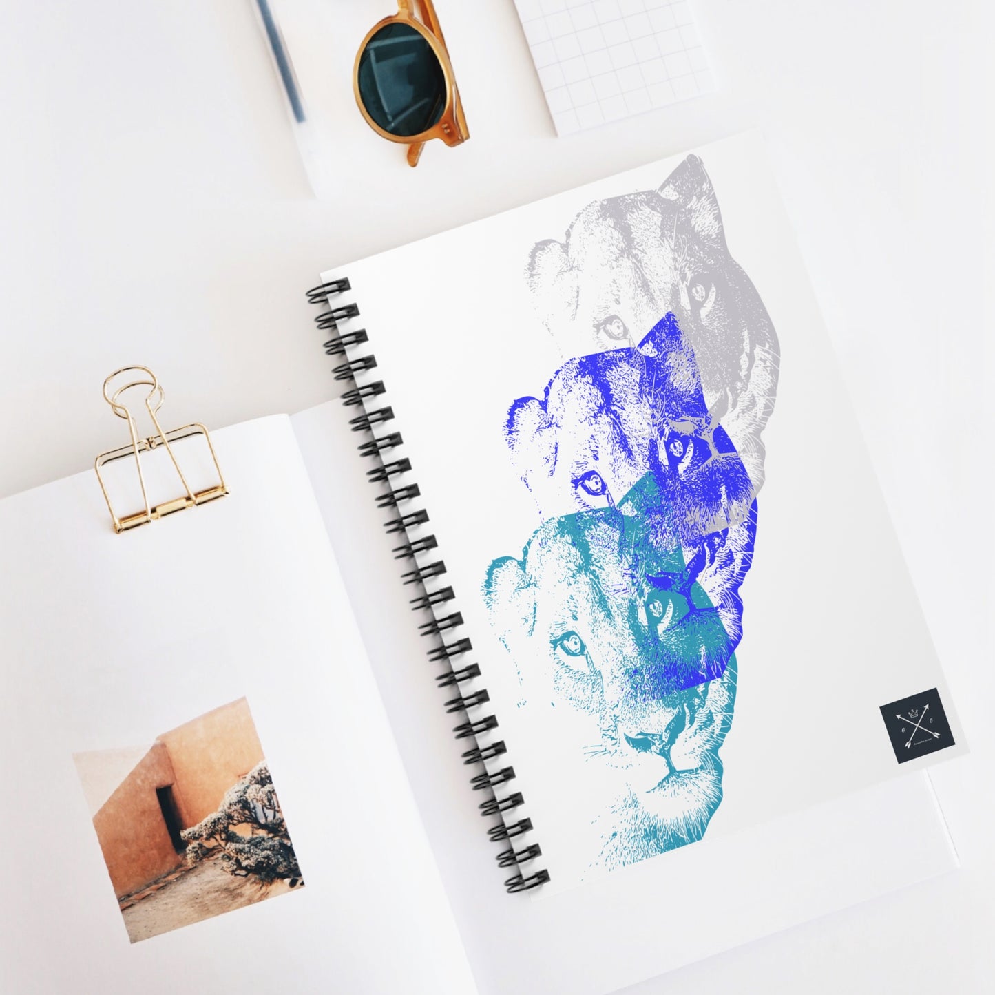 Lioness Arising - Spiral Notebook - Ruled Line - wht