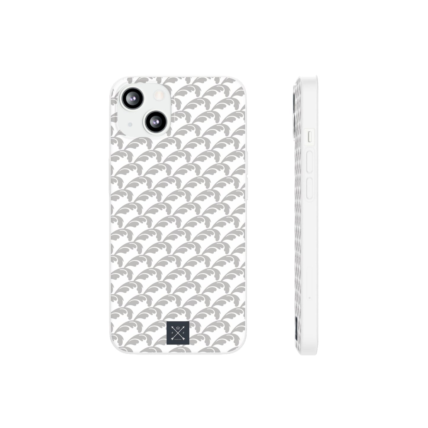 Beautiful Beloved Flourish (silver/white) - Flexi Phone Cases