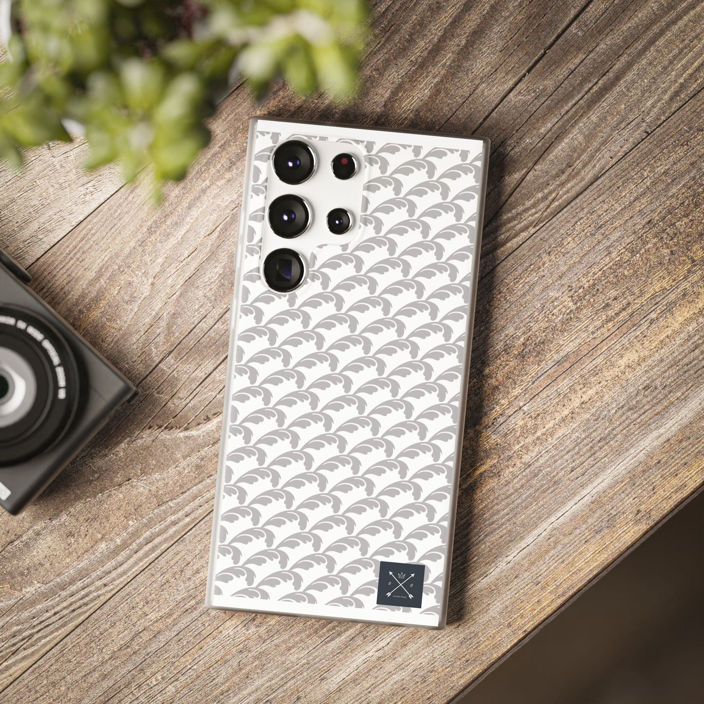 Beautiful Beloved Flourish (silver/white) - Flexi Phone Cases
