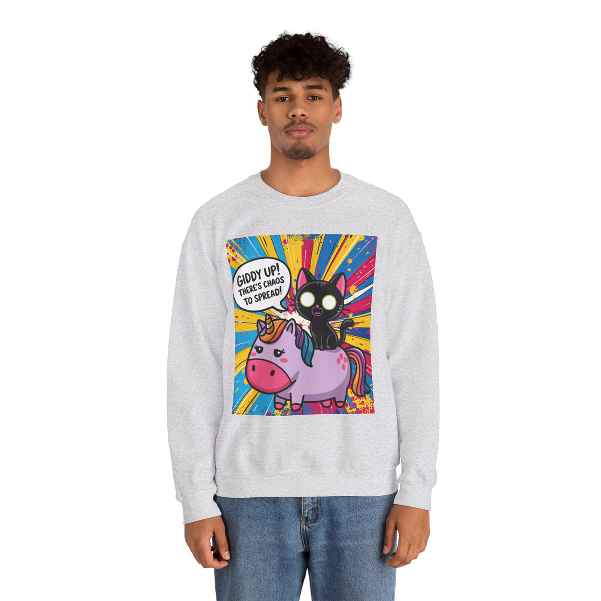 Giddy Up There's Chaos to Spread - Crewneck Sweatshirt