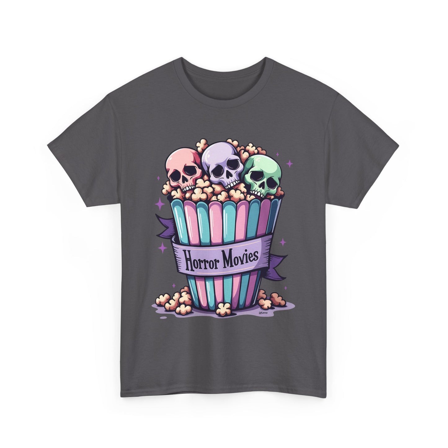 Horror Movies Popcorn Bucket - Unisex Heavy Cotton Tee