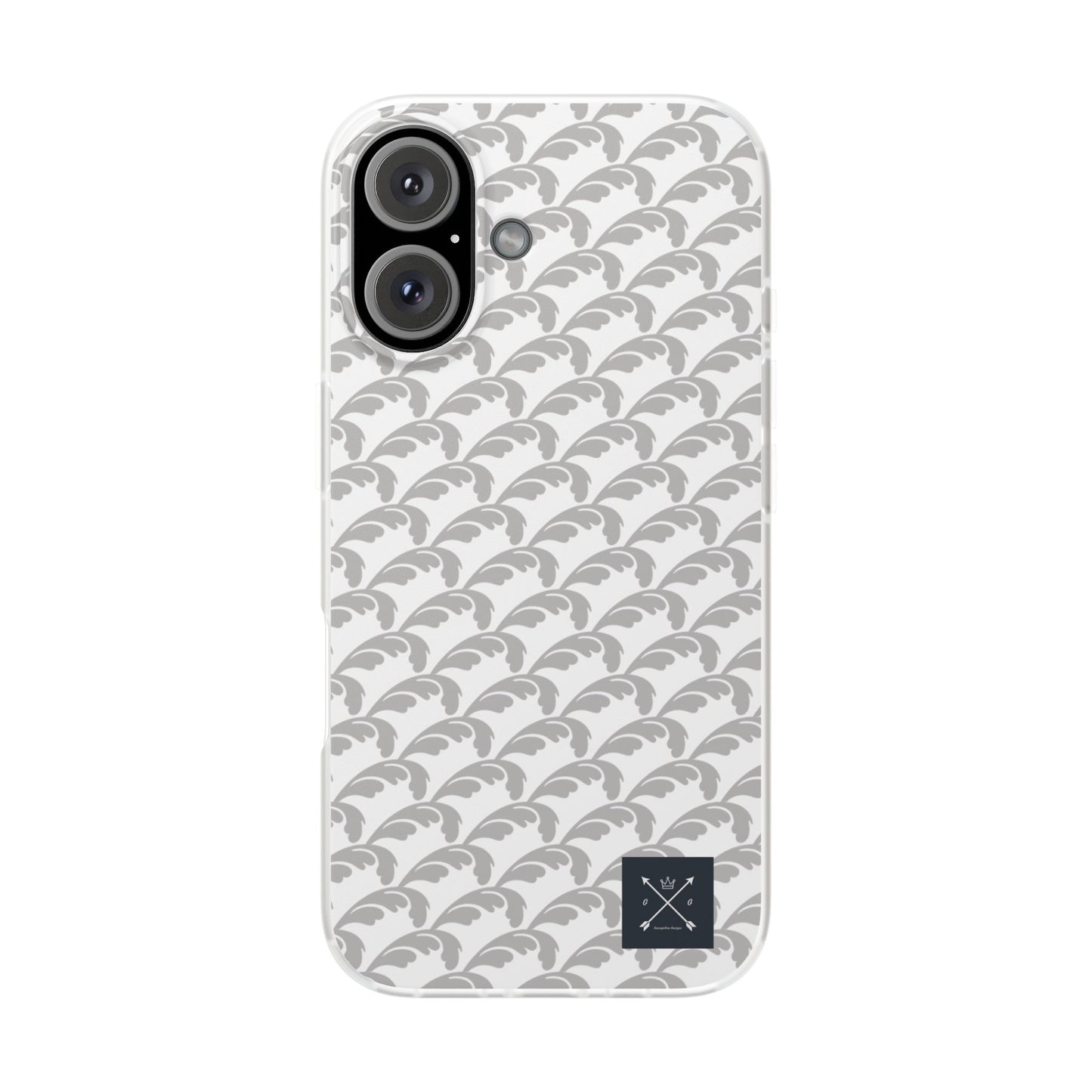 Beautiful Beloved Flourish (silver/white) - Flexi Phone Cases