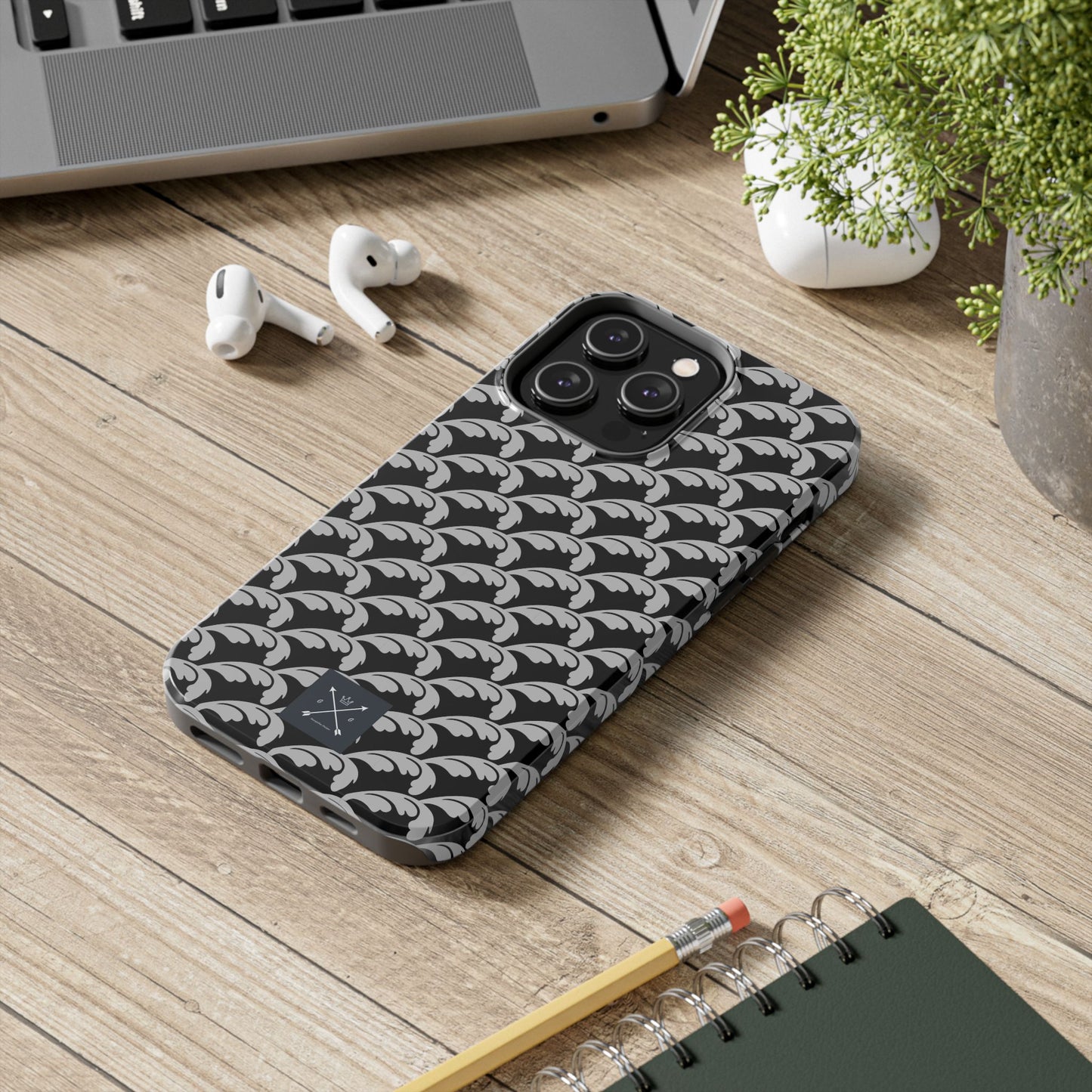 Beautiful Beloved One Flourish (silver/black) - Tough Phone Cases