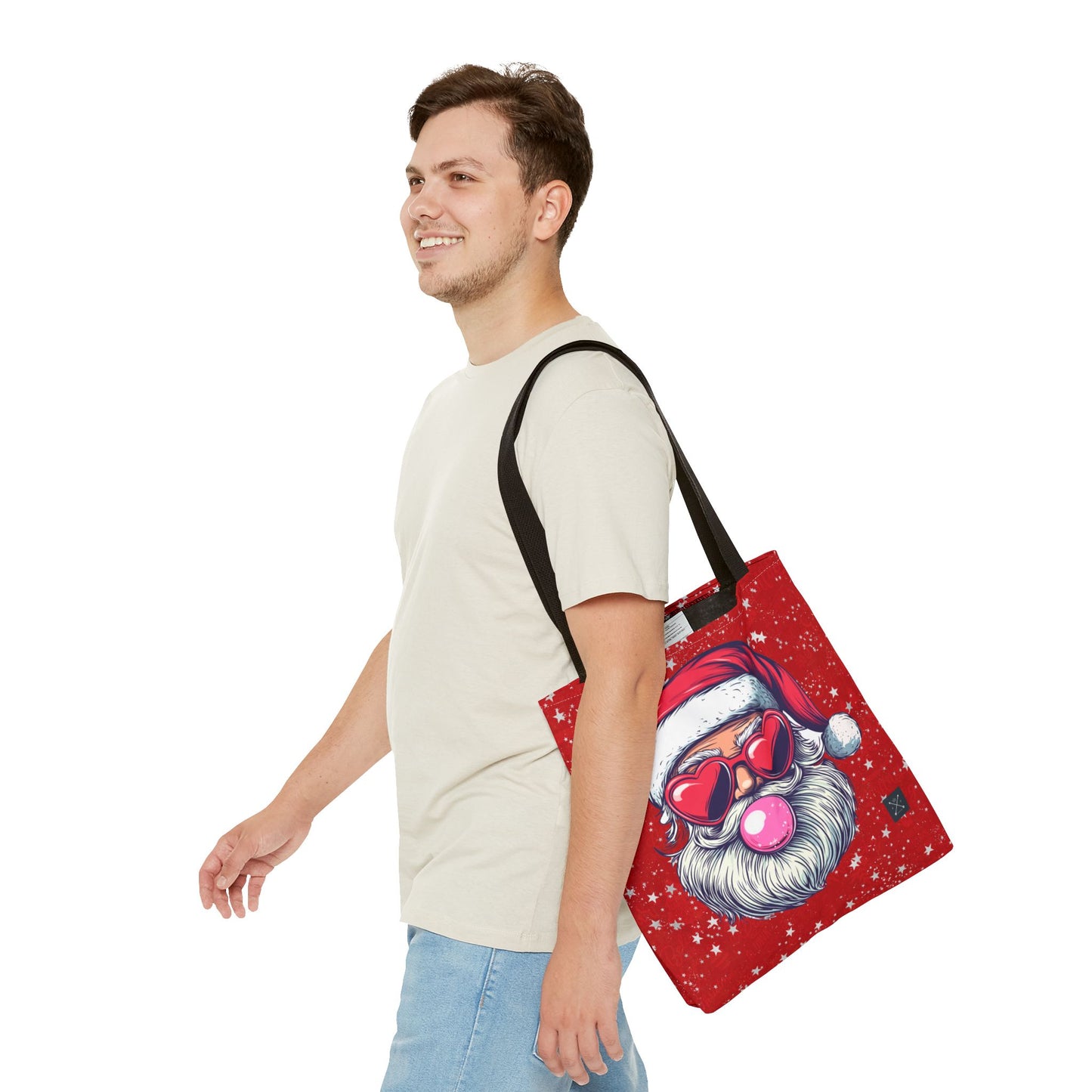 Retro Bubblegum Santa - Tote Bag (AOP)