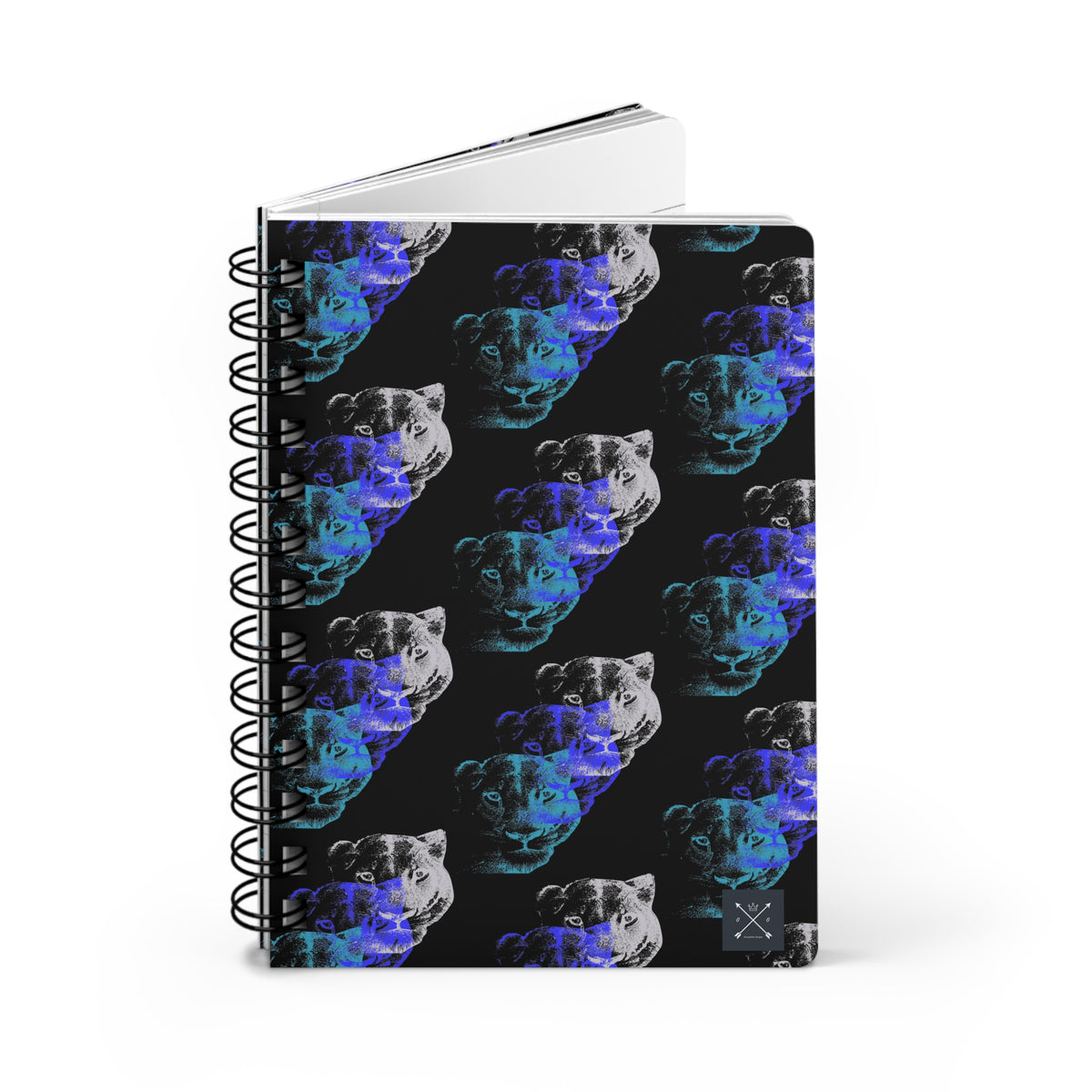 Lioness Arising - Spiral Notebook - Ruled Line - blk