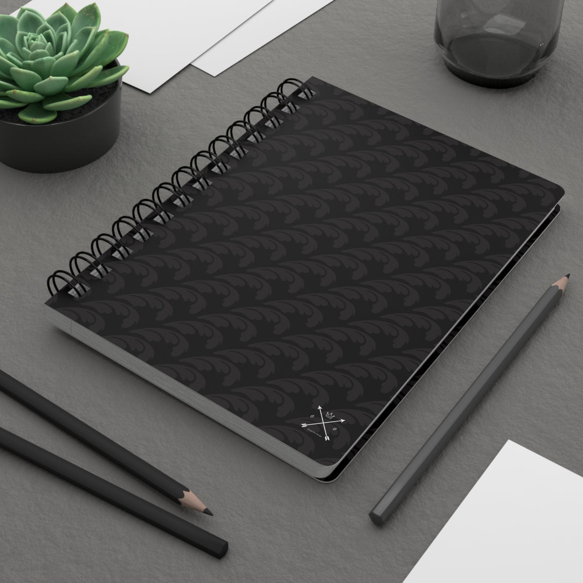 Beautiful Beloved One - Spiral Notebook - Ruled Line - blk/blk