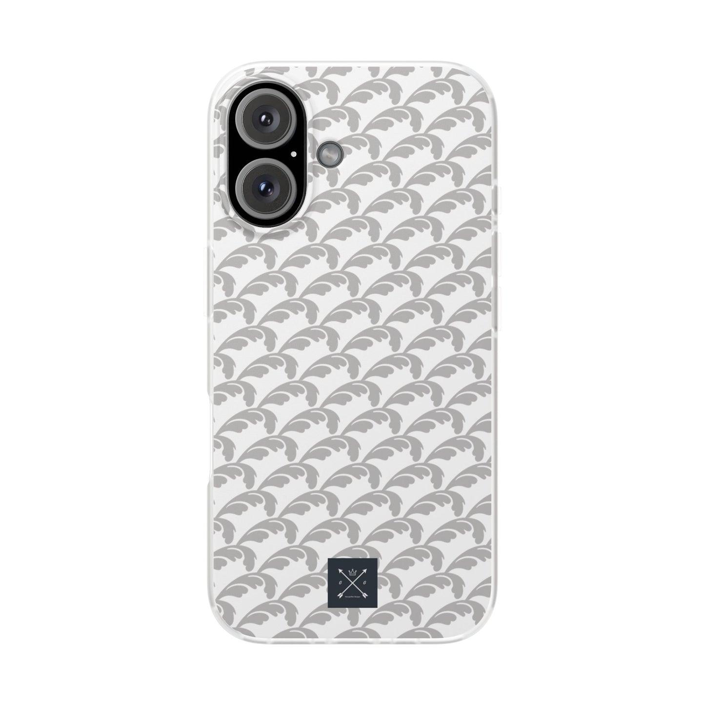 Beautiful Beloved Flourish (silver/white) - Flexi Phone Cases