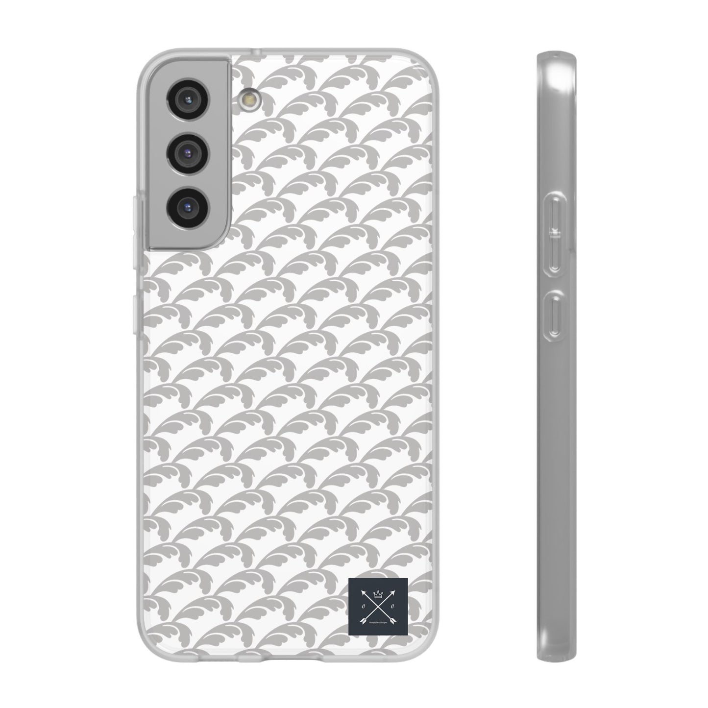 Beautiful Beloved Flourish (silver/white) - Flexi Phone Cases