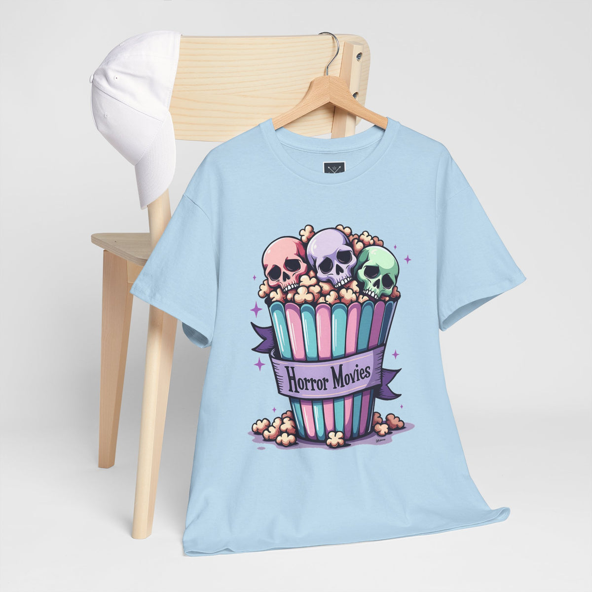 Horror Movies Popcorn Bucket - Unisex Cotton Tee