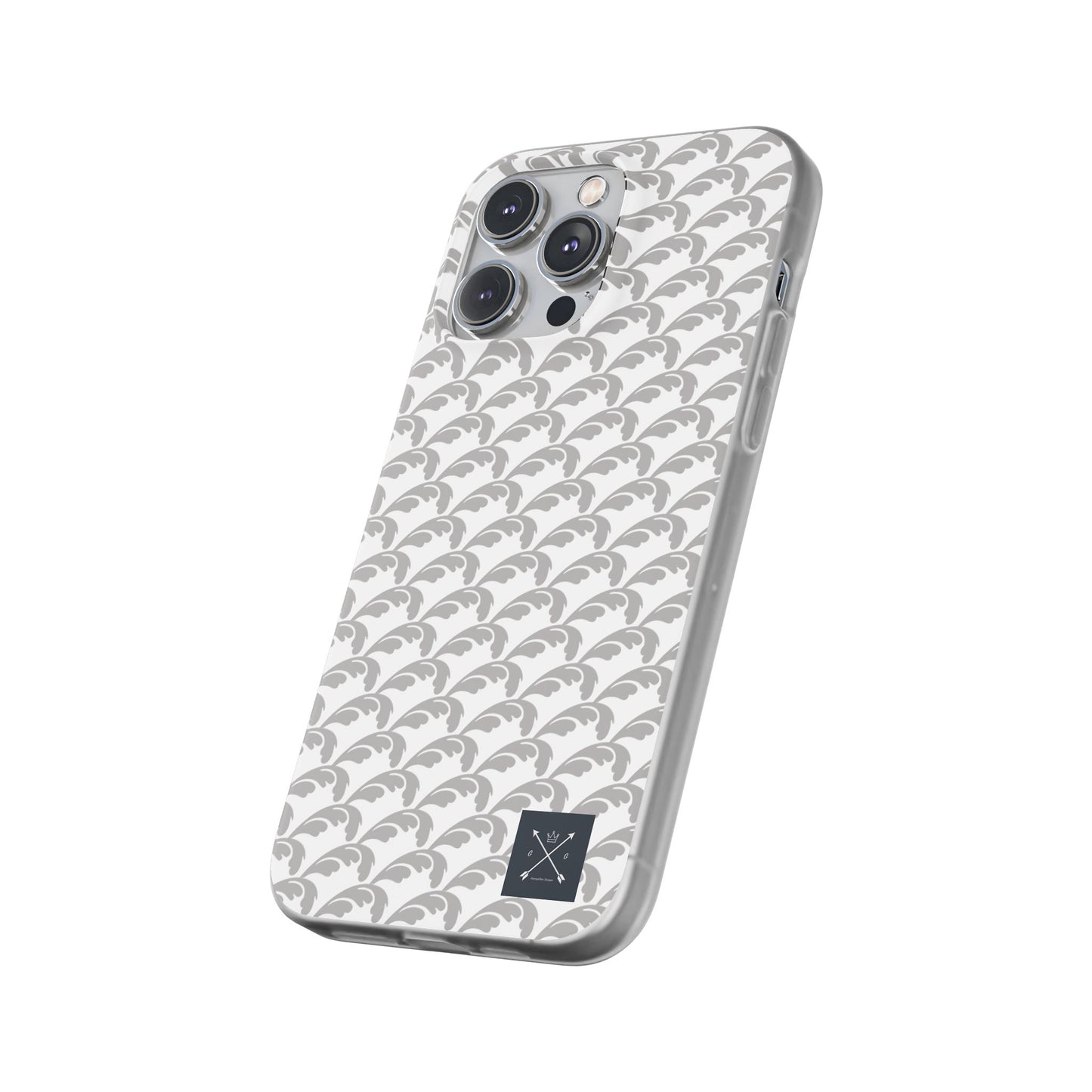 Beautiful Beloved Flourish (silver/white) - Flexi Phone Cases
