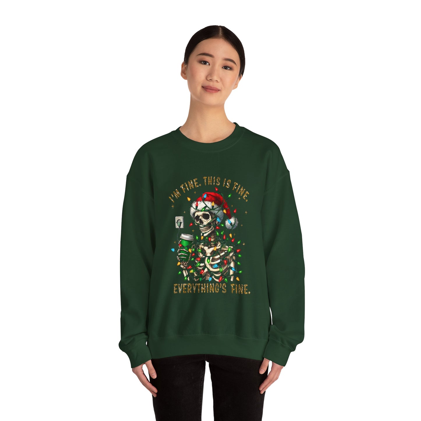I'm Fine. This Is Fine. Everything Is Fine. - Unisex Heavy Blend™ Crewneck Sweatshirt