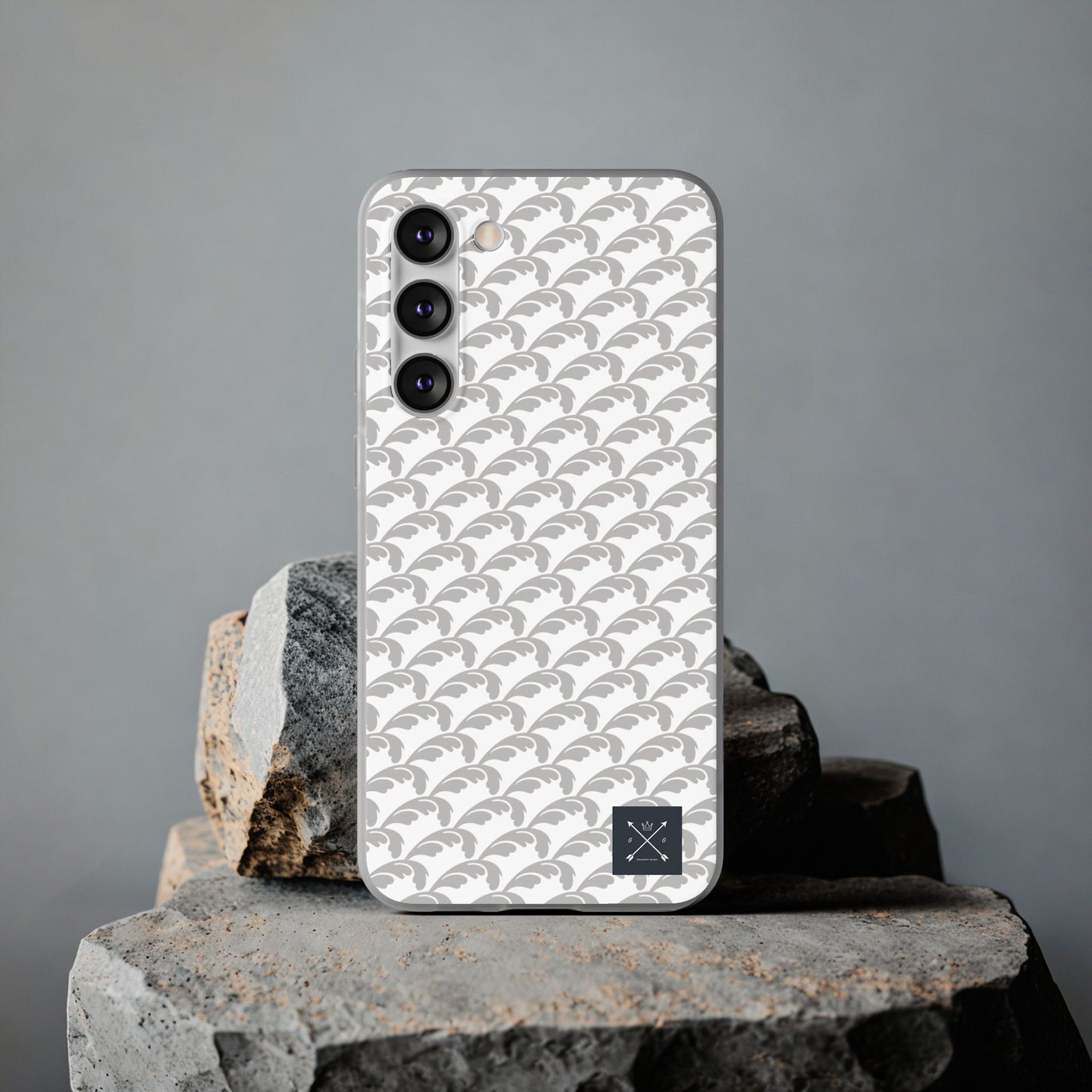Beautiful Beloved Flourish (silver/white) - Flexi Phone Cases