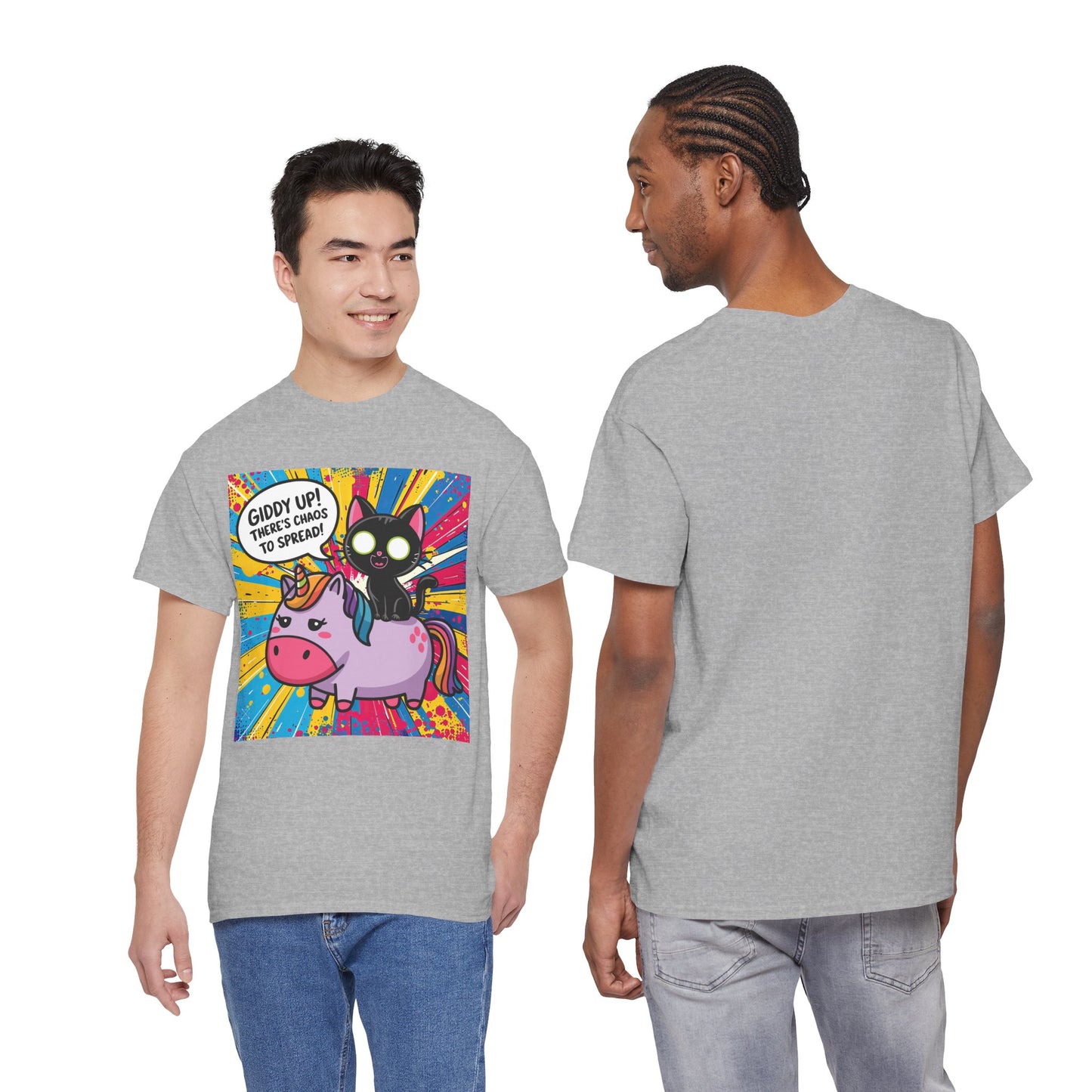 Giddy Up There’s Chaos To Spread - Unisex Heavy Cotton Tee
