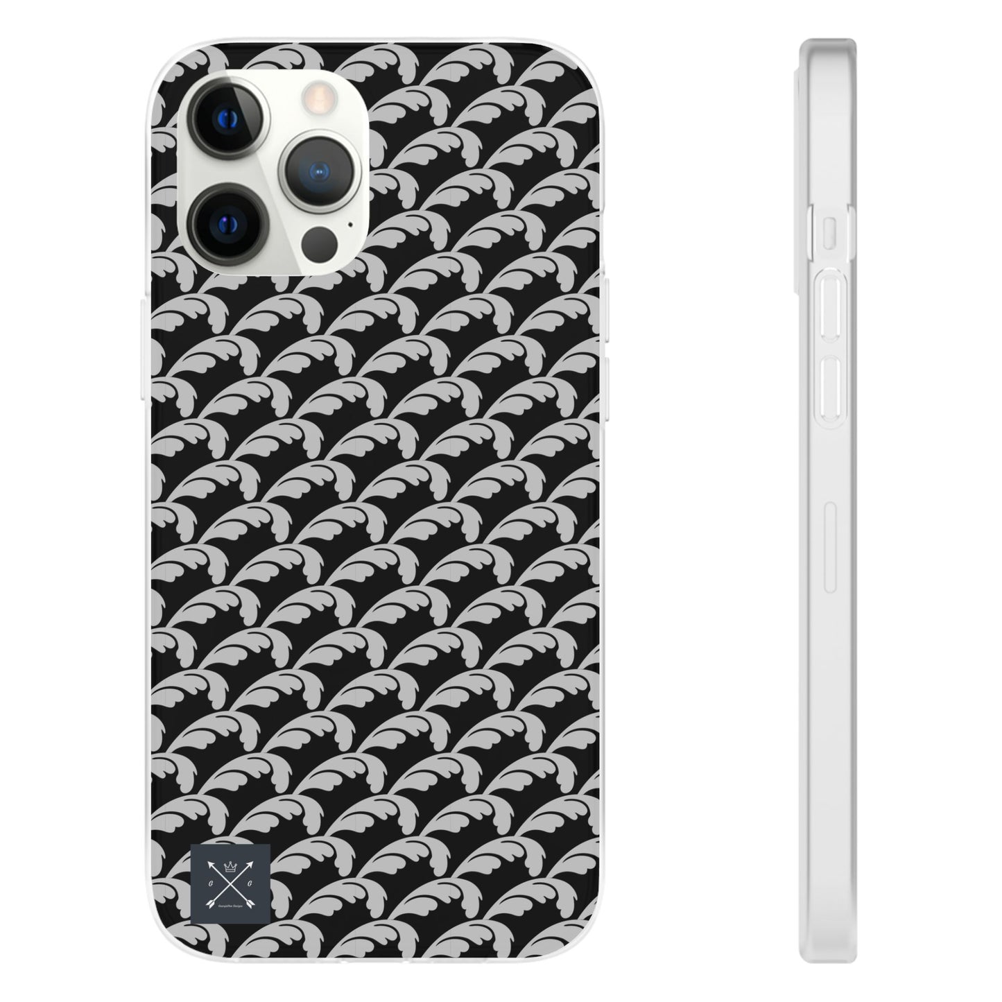 Beautiful Beloved Flourish (silver/black) - Flexi Phone Cases