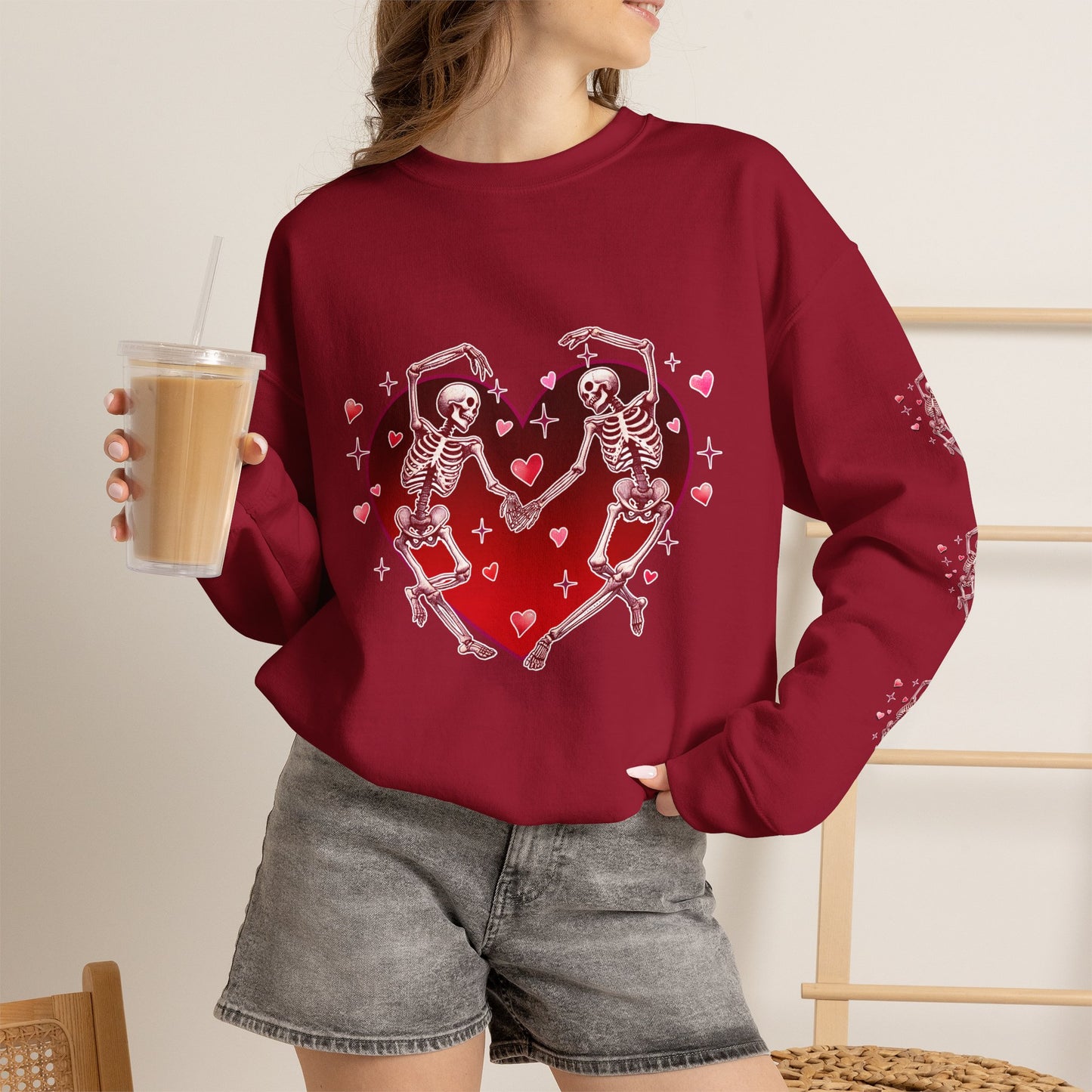 Dancing Skeleton Lovers - Crewneck Sweatshirt