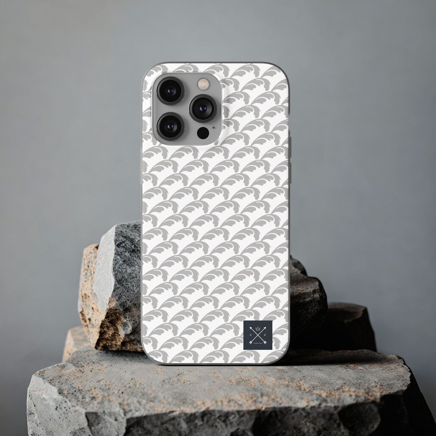 Beautiful Beloved Flourish (silver/white) - Flexi Phone Cases