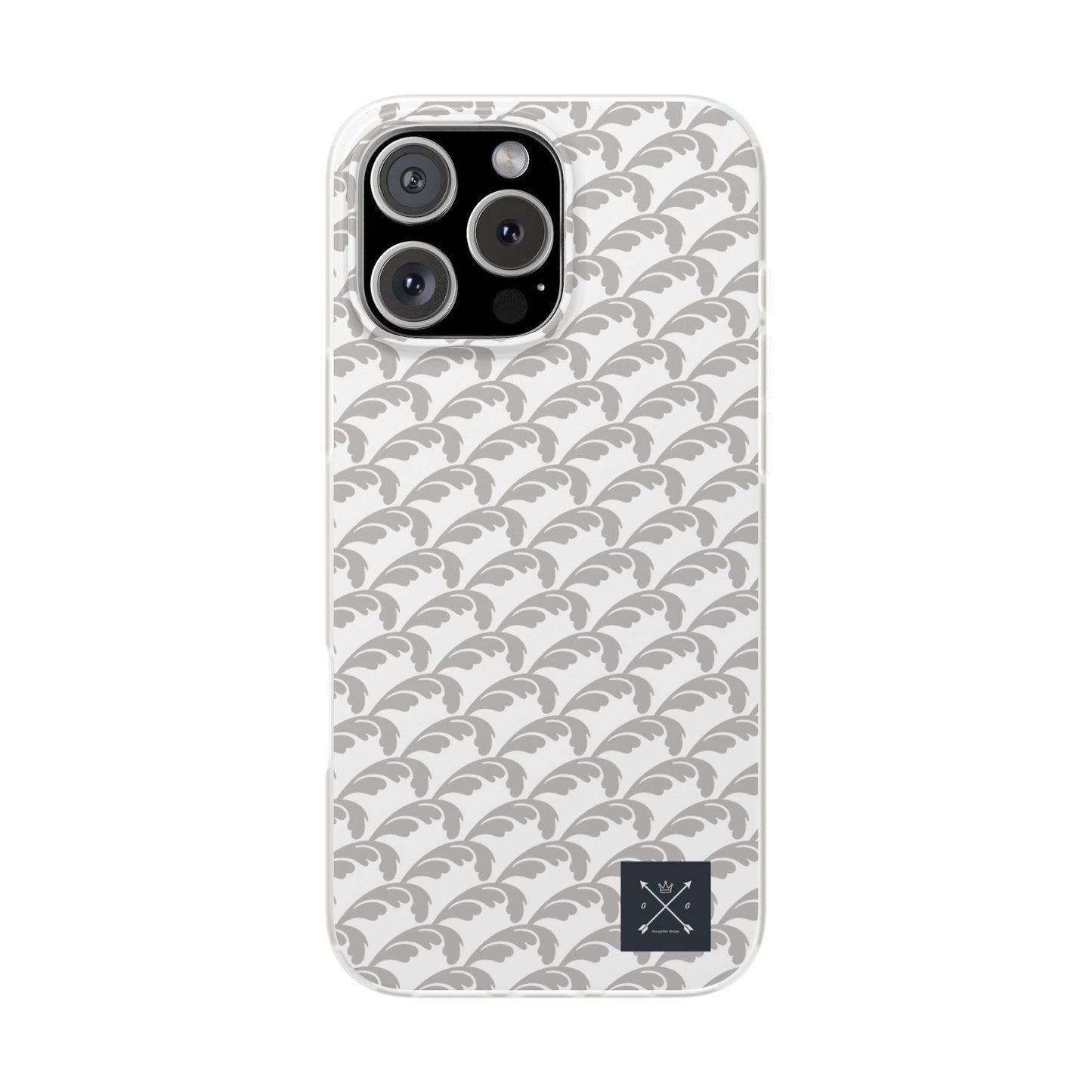 Beautiful Beloved Flourish (silver/white) - Flexi Phone Cases