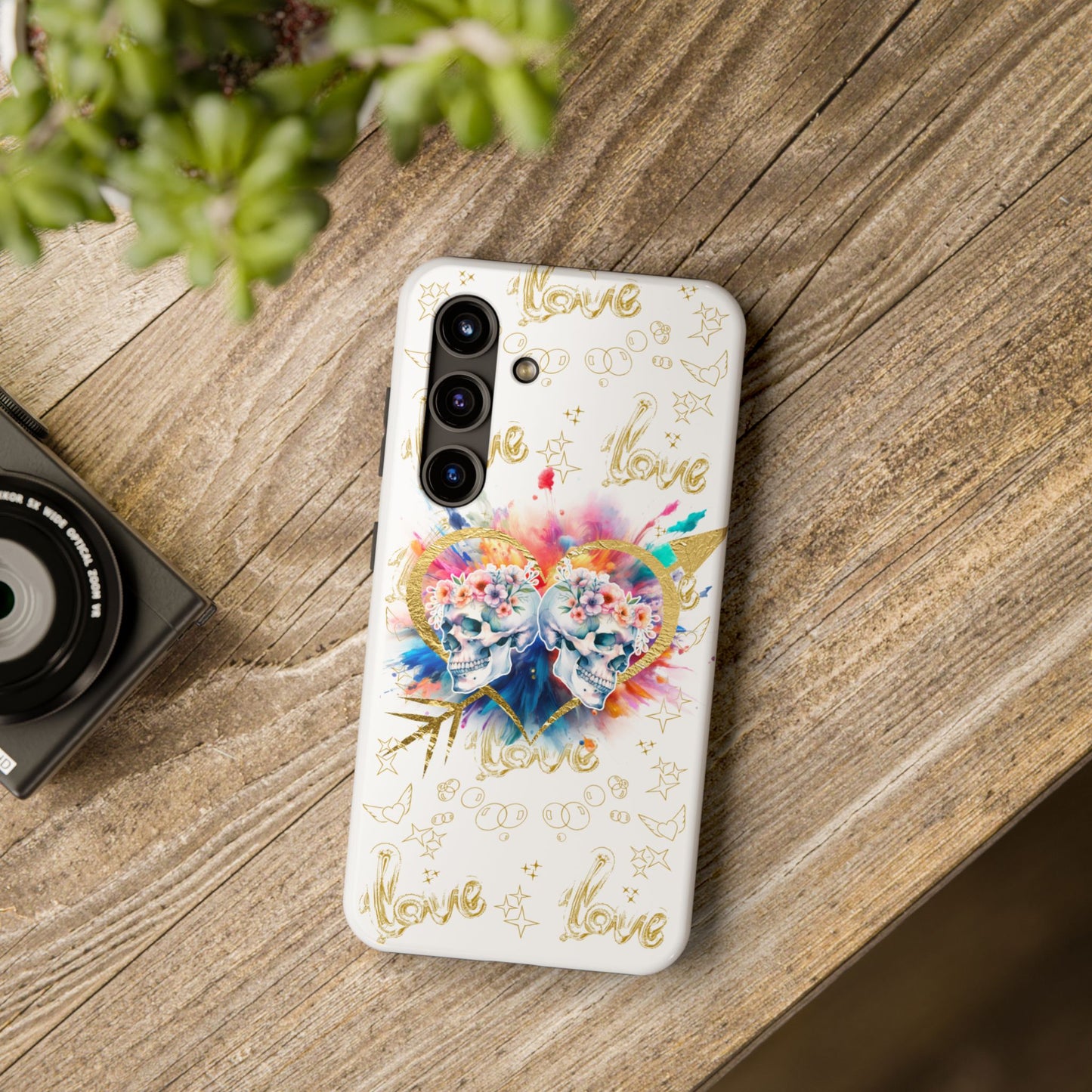 Love is Golden Watercolor - Tough Phone Cases