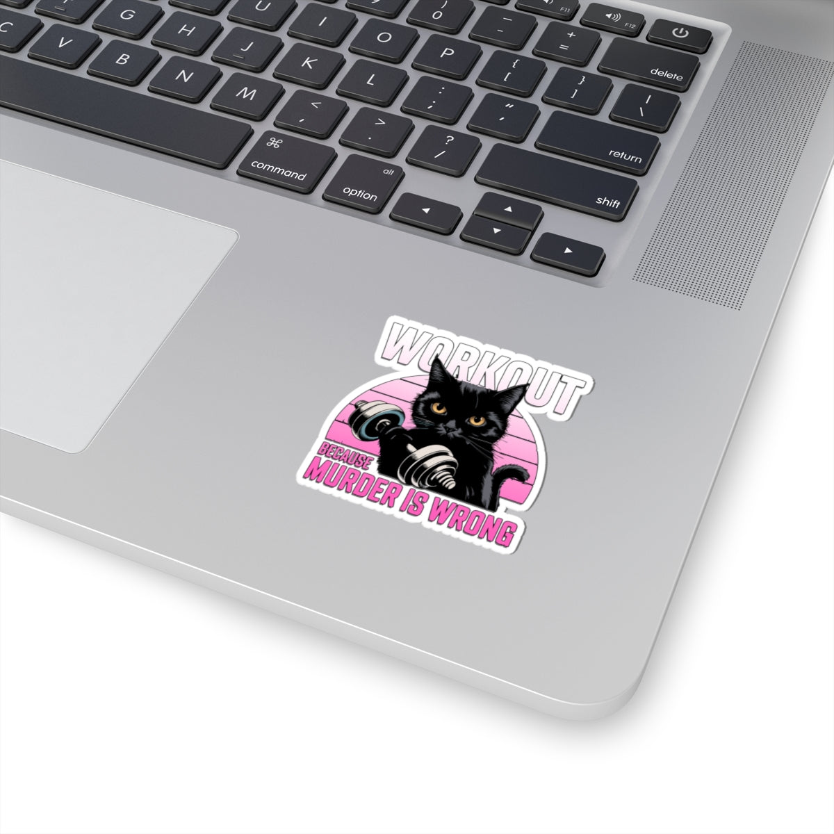 Workout Cat Kiss-Cut Stickers - Fun Fitness Décor