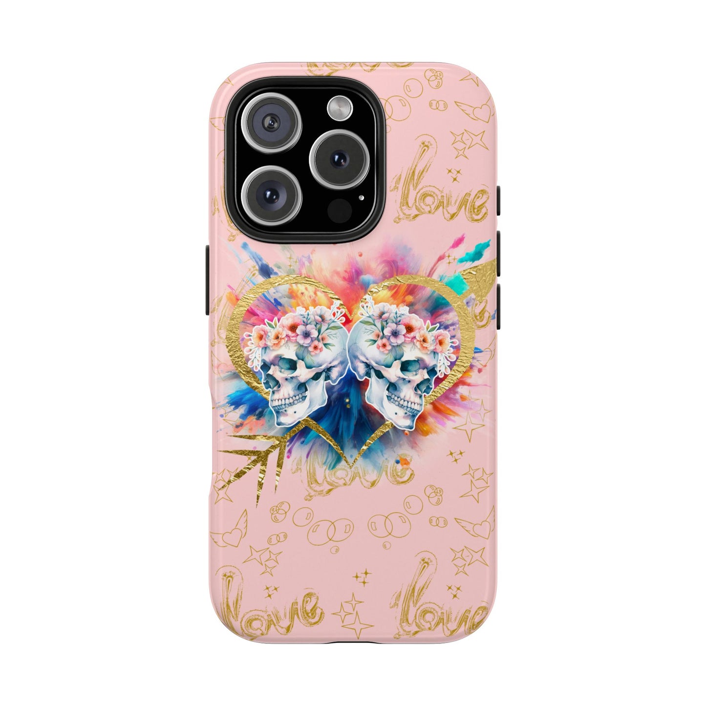 Love is Golden Watercolor (pink) - Tough Phone Cases