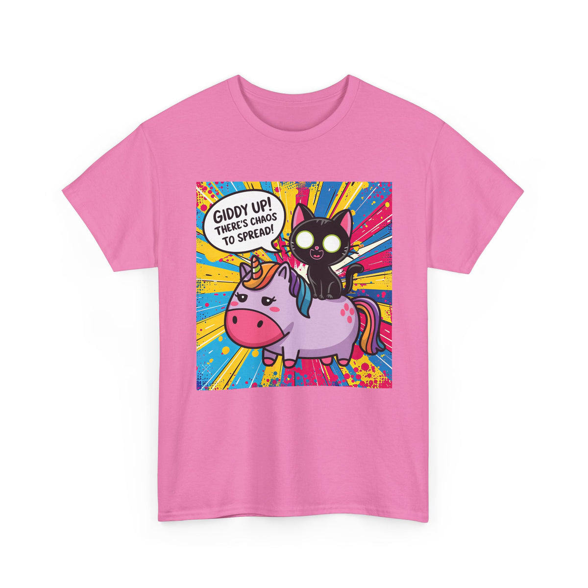 Giddy Up There’s Chaos To Spread - Unisex Heavy Cotton Tee