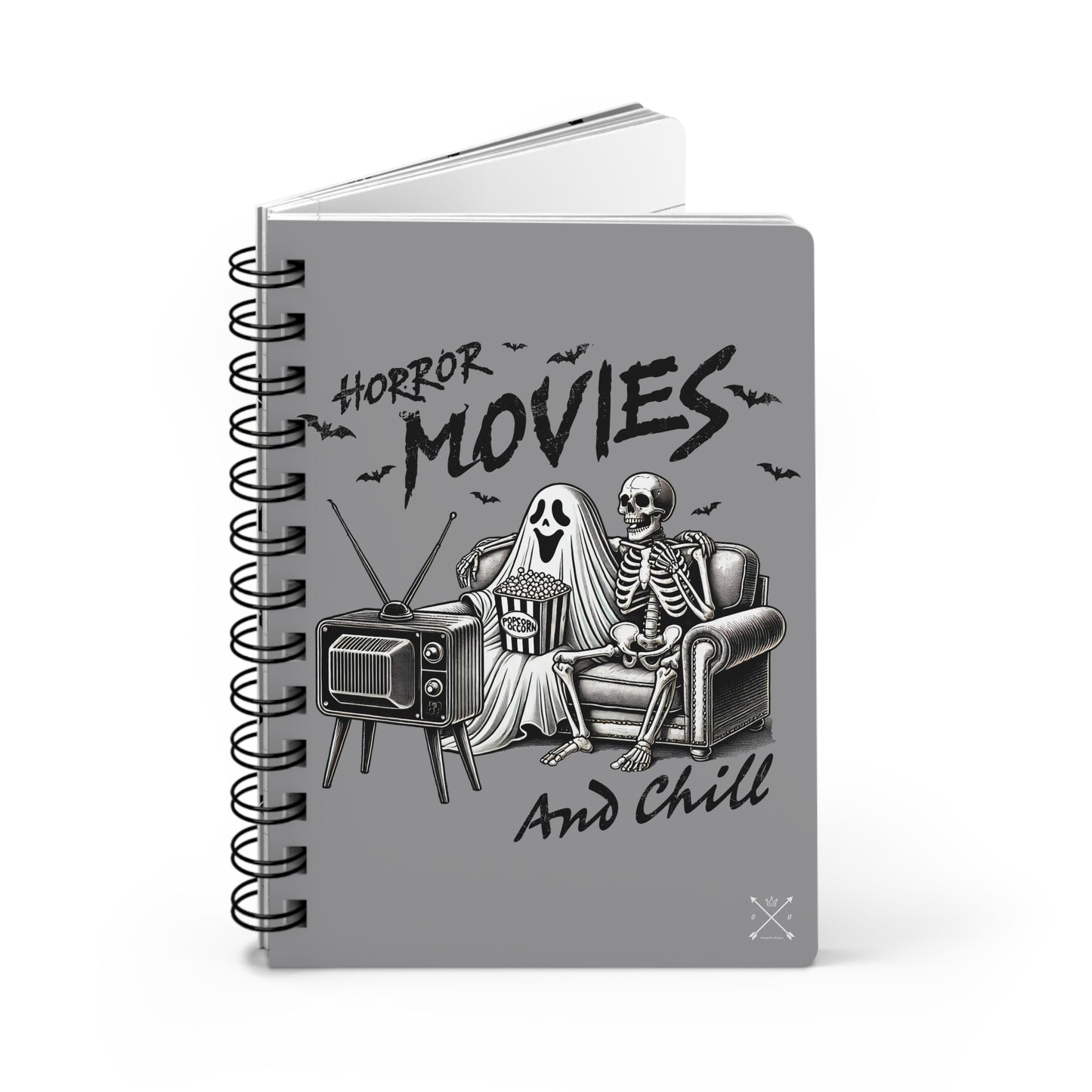 Horror Movie Nights and Chill - Spiral Notebook