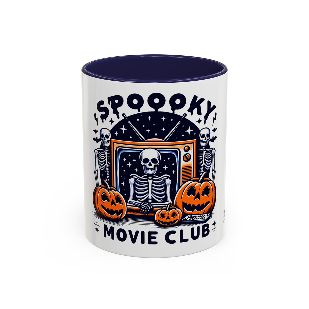 Spoooky Movie Club Skeletons - Color Accent Coffee Mug