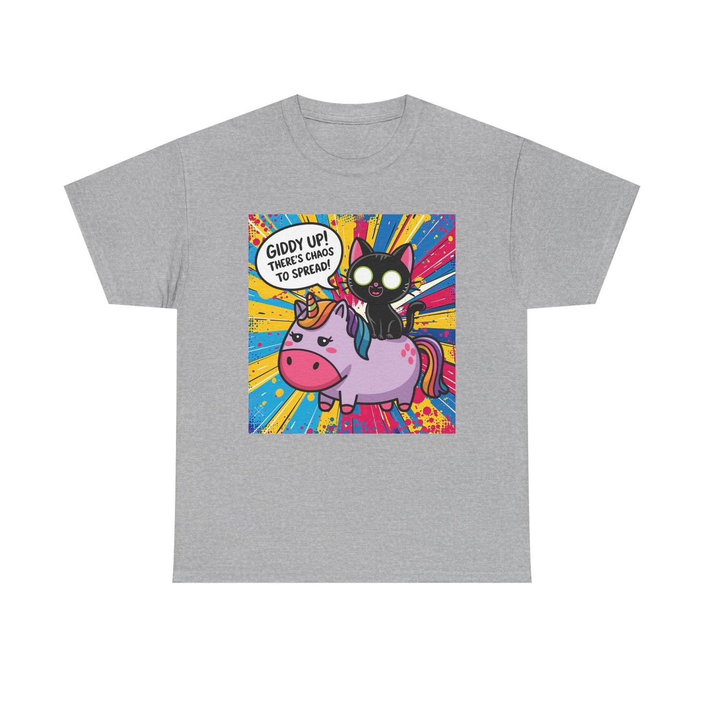 Giddy Up There’s Chaos To Spread - Unisex Heavy Cotton Tee