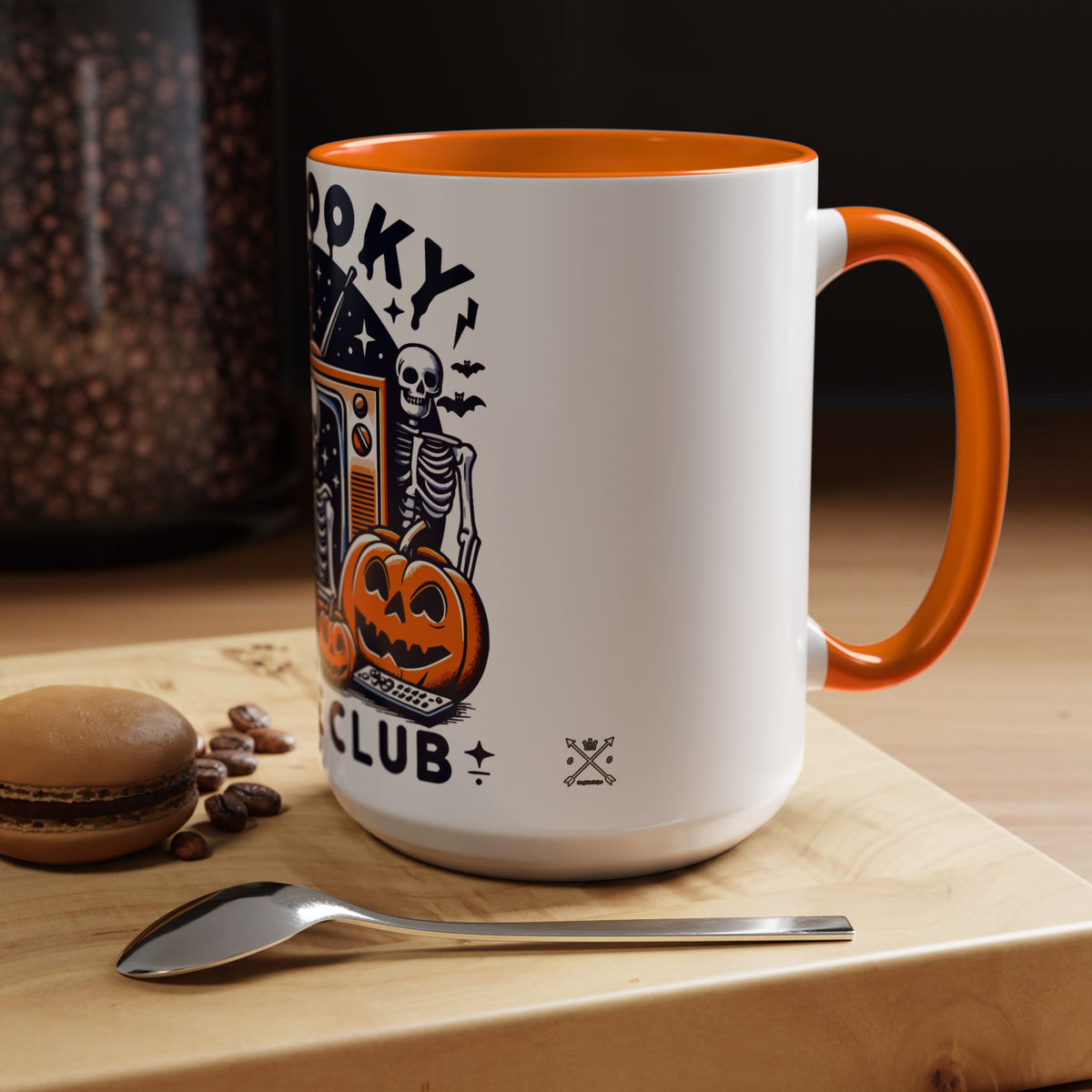 Spoooky Movie Club Skeletons - Color Accent Coffee Mug