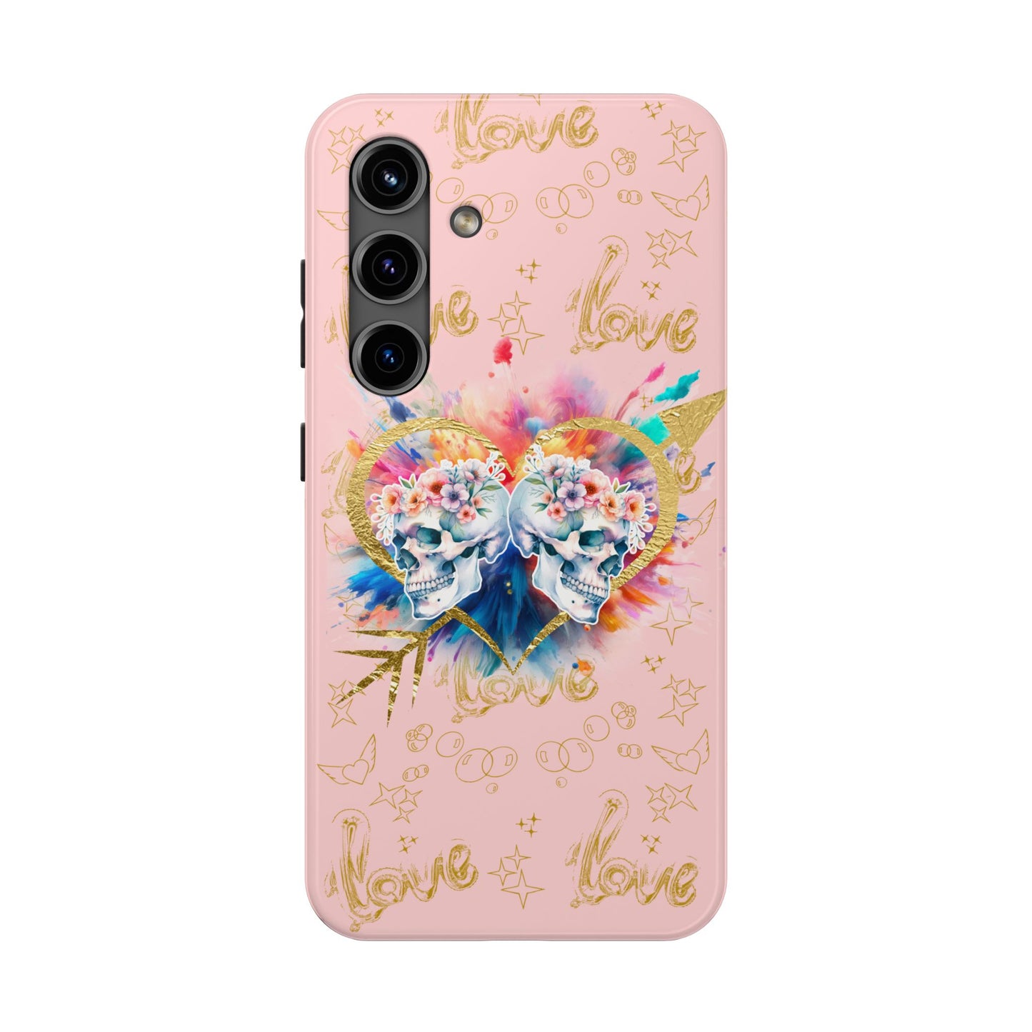 Love is Golden Watercolor (pink) - Tough Phone Cases