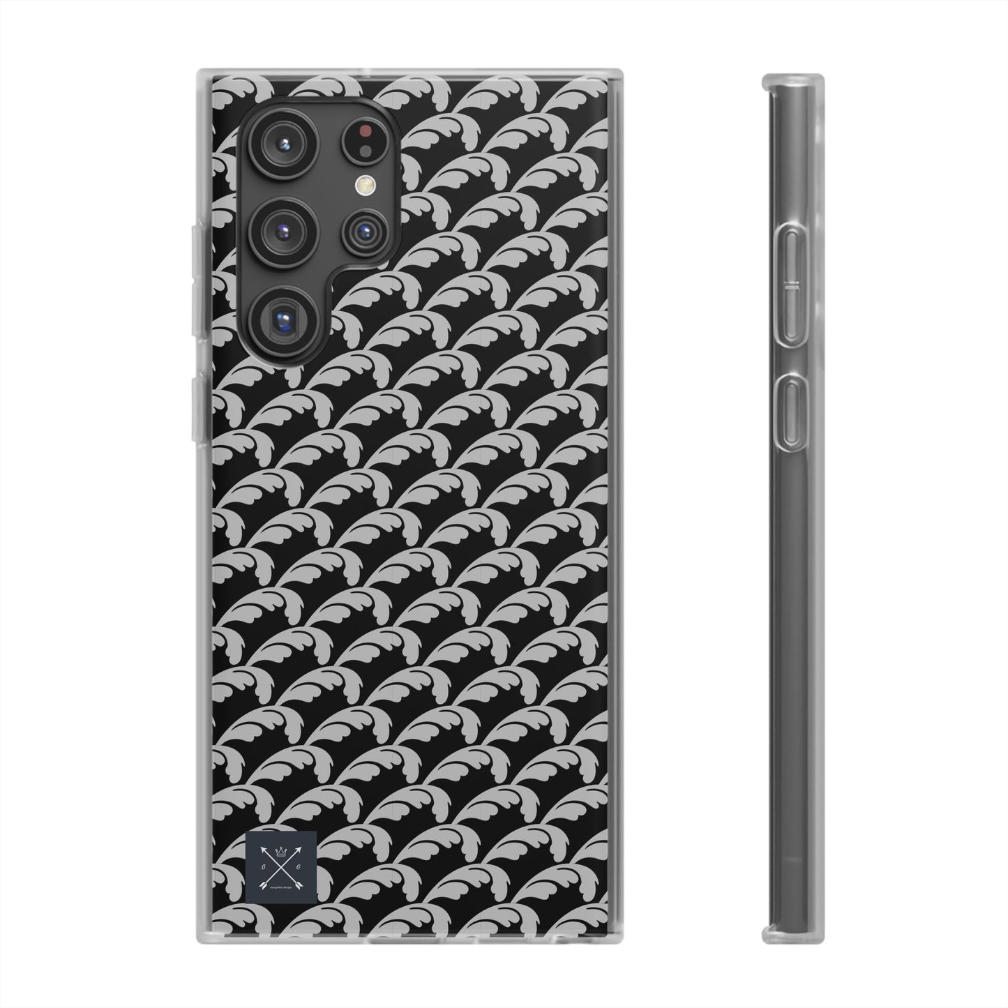Beautiful Beloved Flourish (silver/black) - Flexi Phone Cases