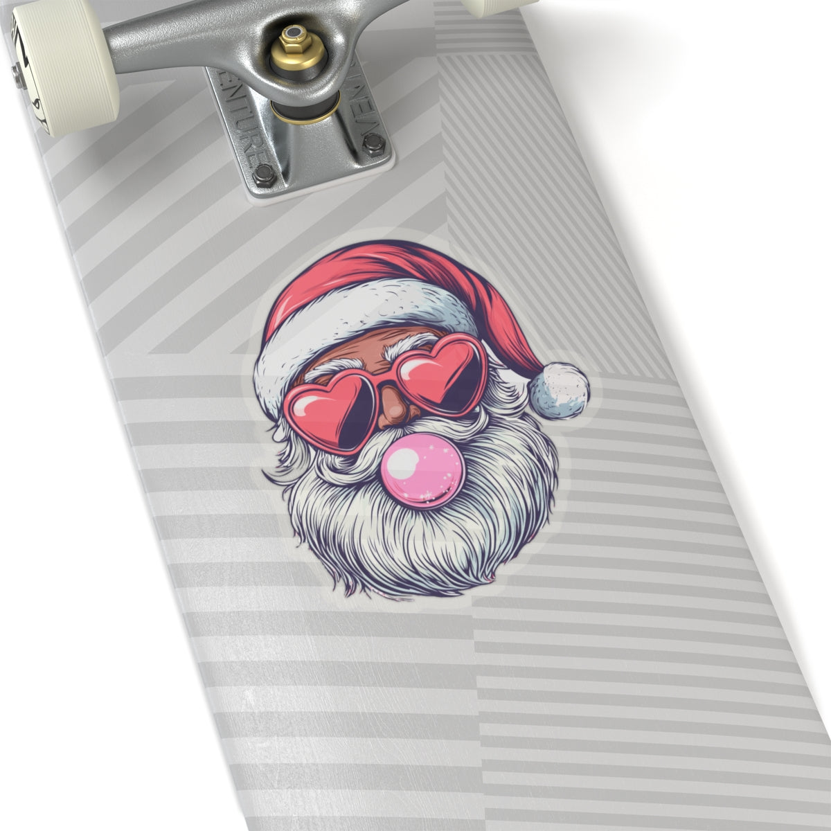 Christmas Stickers - Retro Black Bubblegum Santa