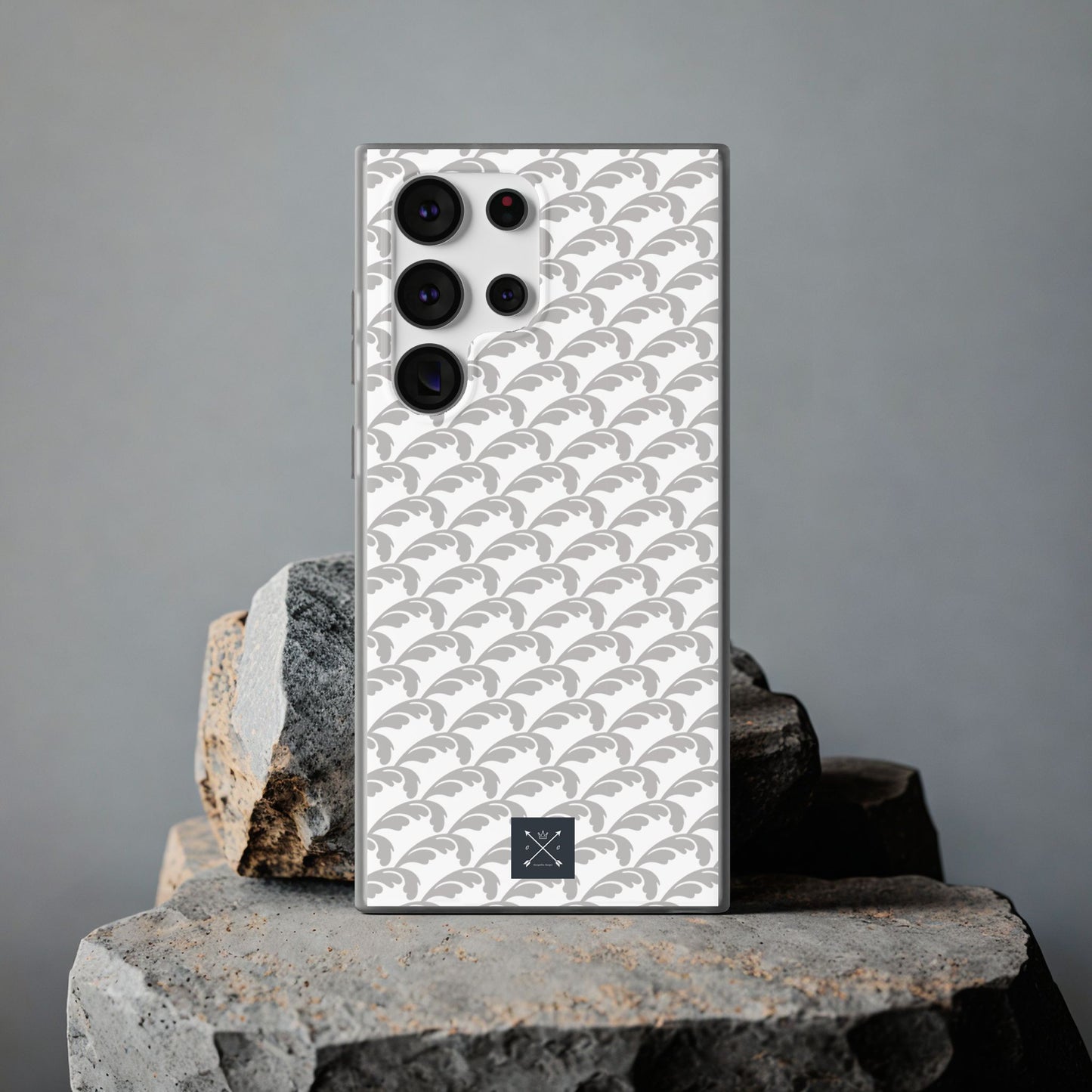Beautiful Beloved Flourish (silver/white) - Flexi Phone Cases
