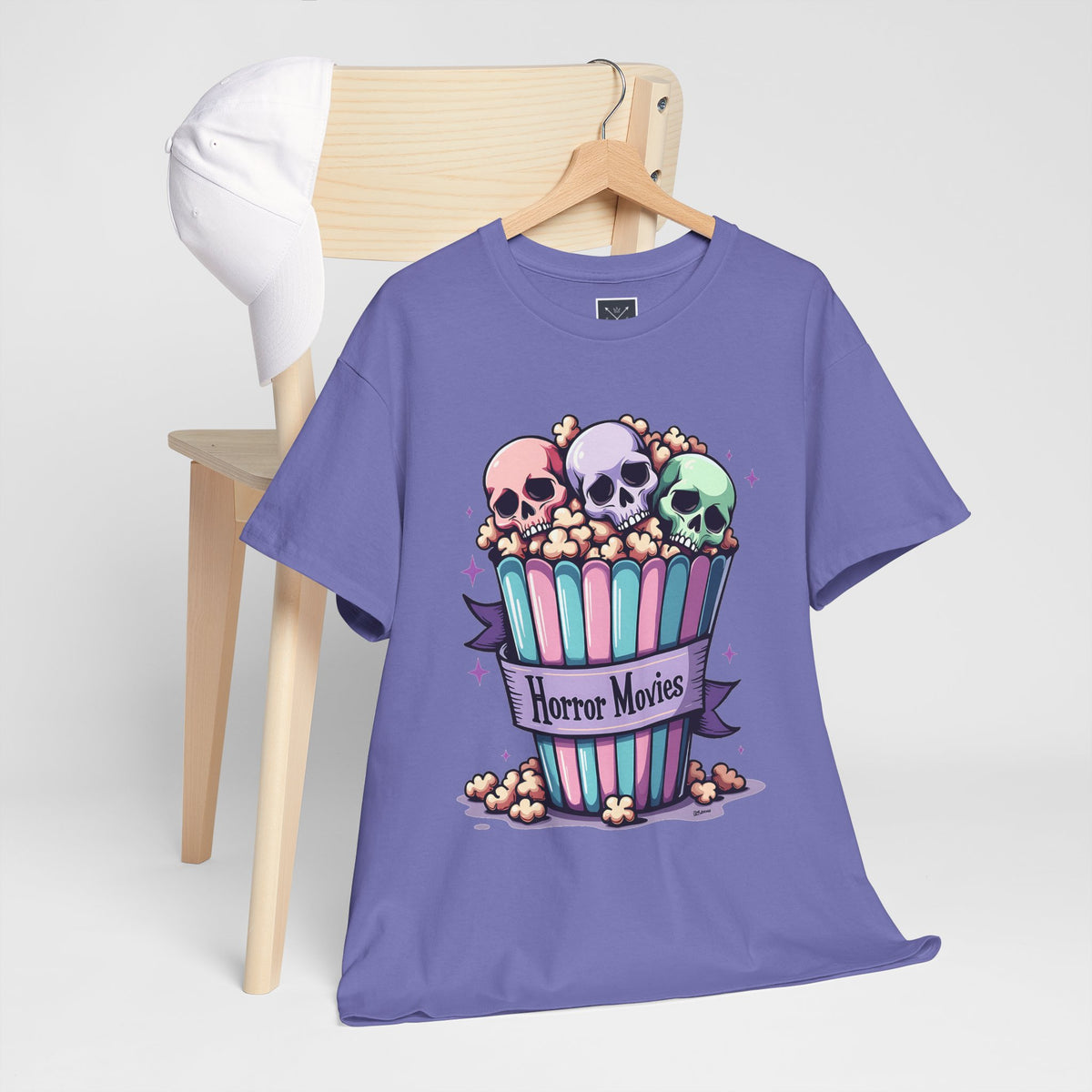 Horror Movies Popcorn Bucket - Unisex Cotton Tee