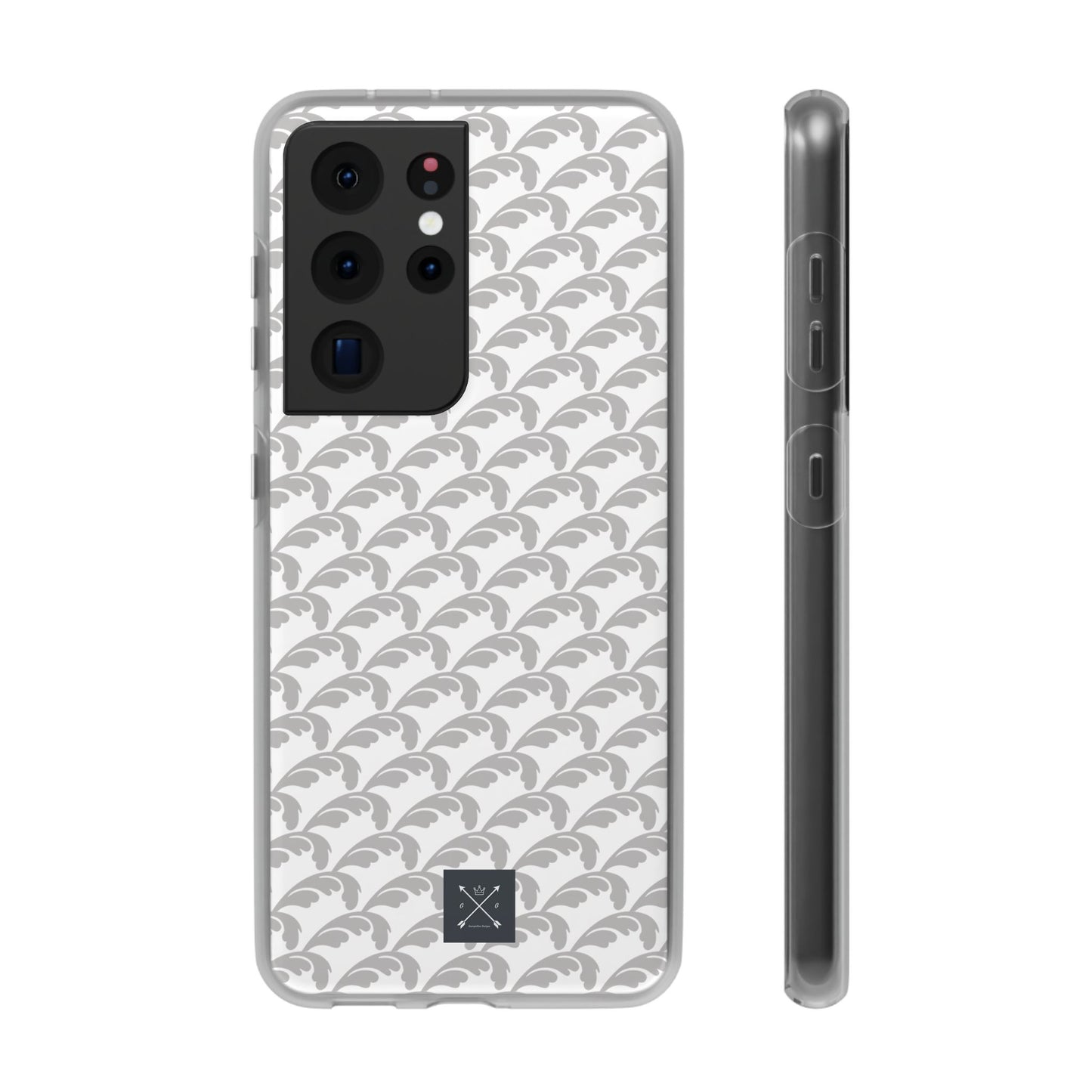 Beautiful Beloved Flourish (silver/white) - Flexi Phone Cases