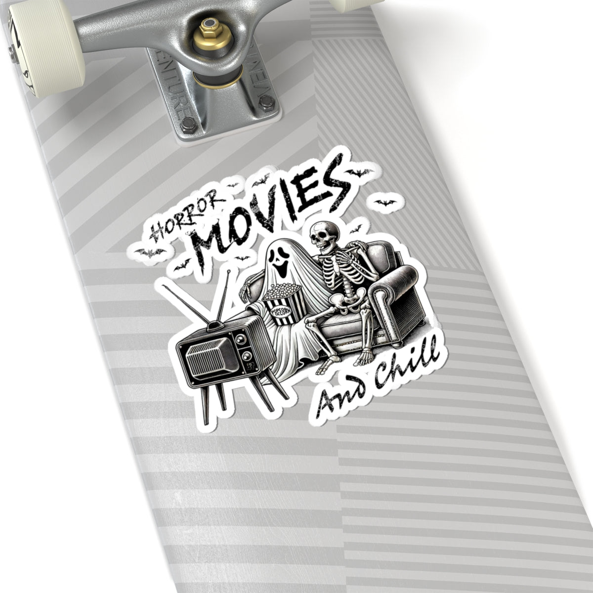 Horror Movies and Chill - Kiss-Cut Stickers