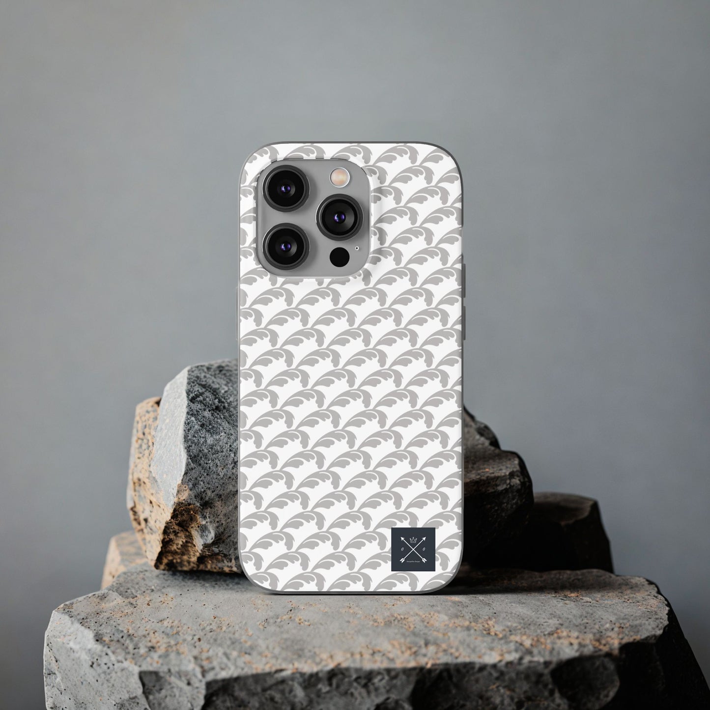 Beautiful Beloved Flourish (silver/white) - Flexi Phone Cases
