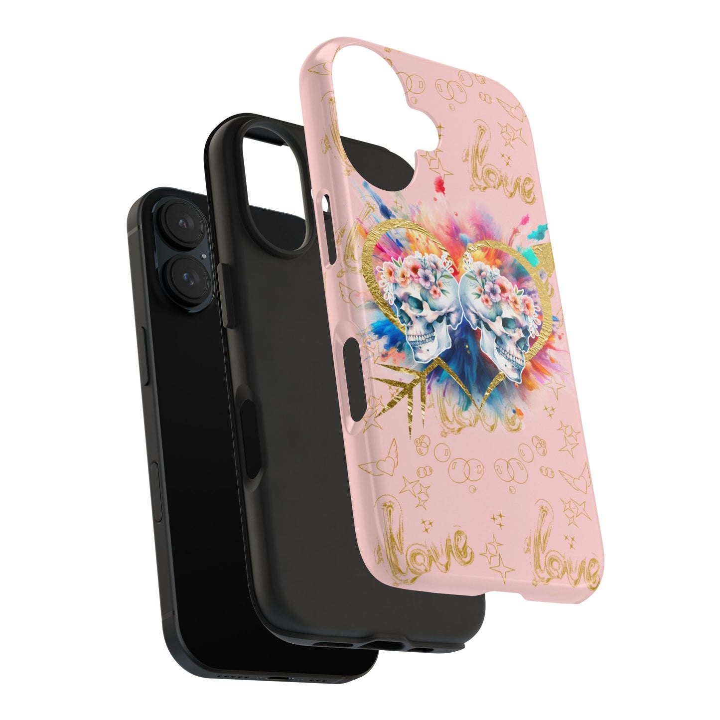Love is Golden Watercolor (pink) - Tough Phone Cases