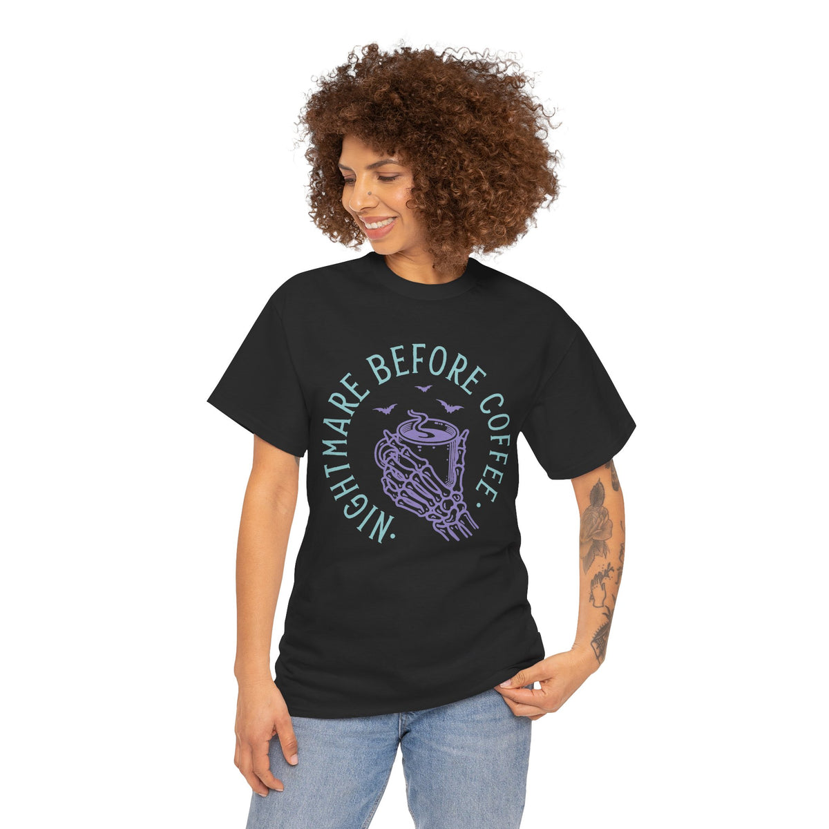Nightmare Before Coffee - Unisex Heavy Cotton Tee