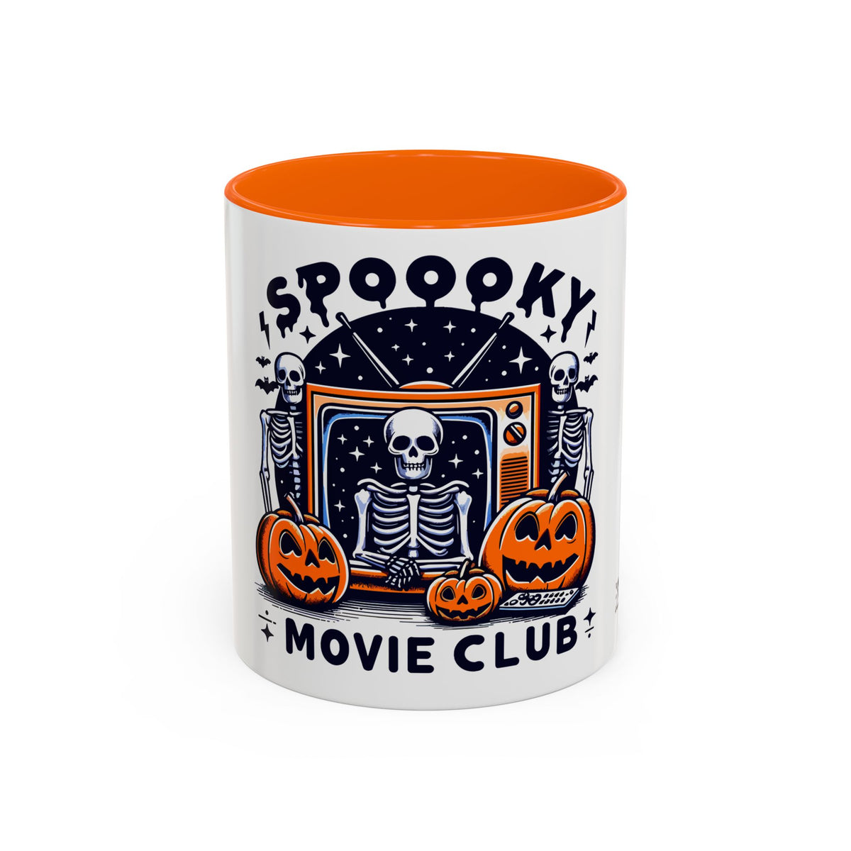 Spoooky Movie Club Skeletons - Color Accent Coffee Mug