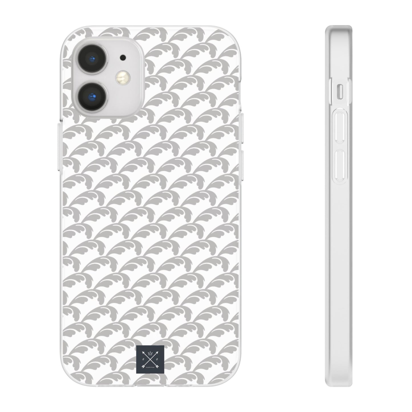Beautiful Beloved Flourish (silver/white) - Flexi Phone Cases