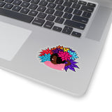 Beauty with Flower - Kiss-Cut Stickers