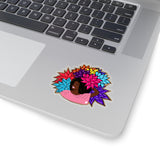 Beauty with Flowers - Kiss-Cut Stickers