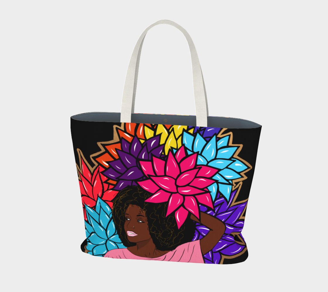 Beauty with Flowers - Large Tote bag