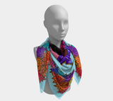 Beauty with Flowers - Square Scarf 3