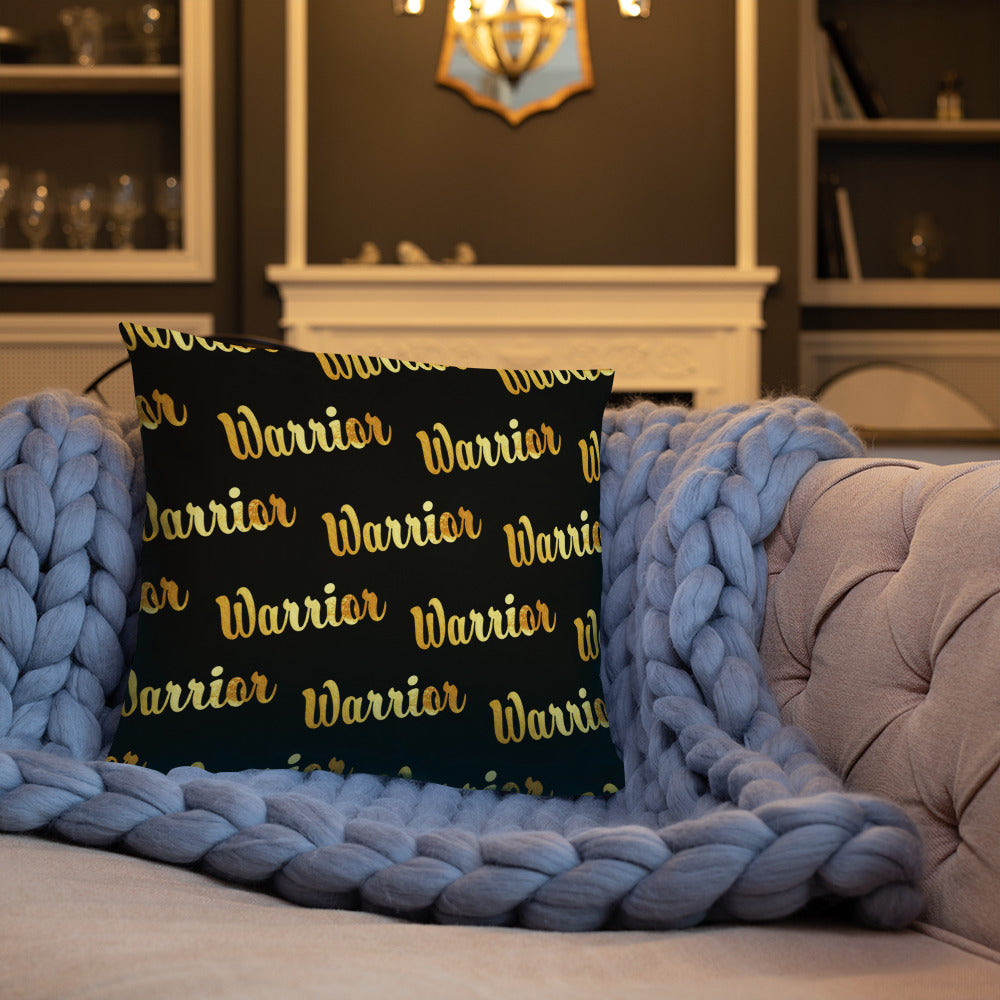 Gold and Bold Warrior - Throw Pillow
