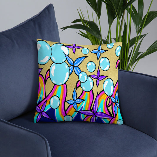 Bubble Rave - Throw Pillow