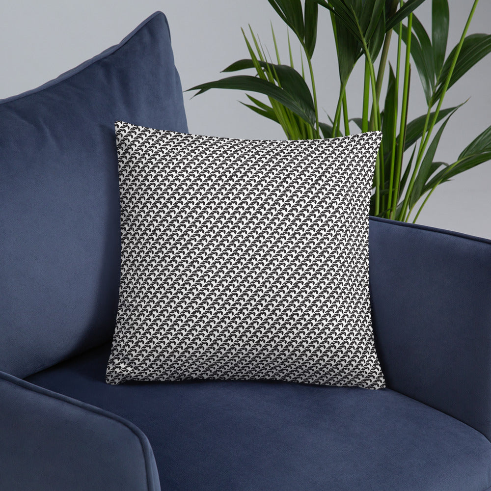 Beautiful Beloved Flourish (black/white) - Throw Pillow