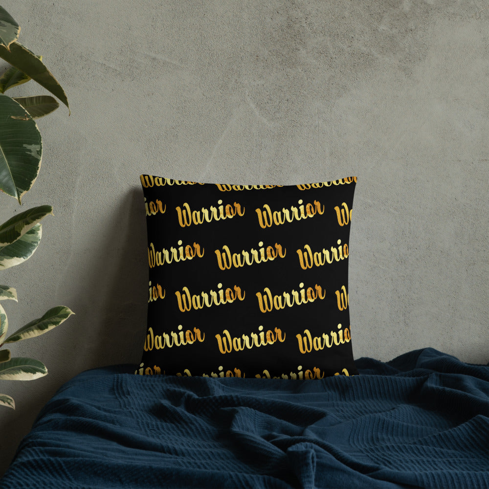 Gold and Bold Warrior - Throw Pillow